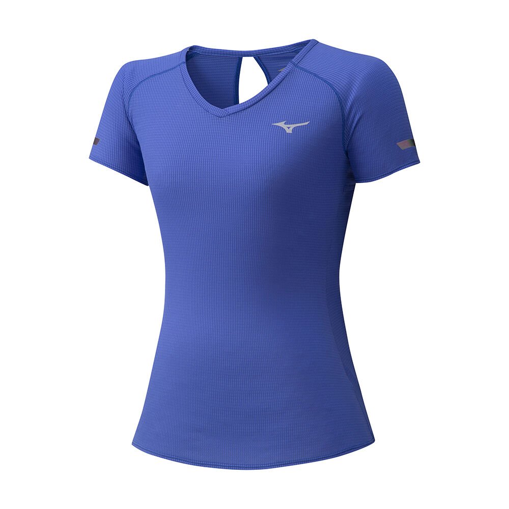 Mizuno Women's DryAeroflow Running T-Shirts Blue (J2GA020829-SBP)